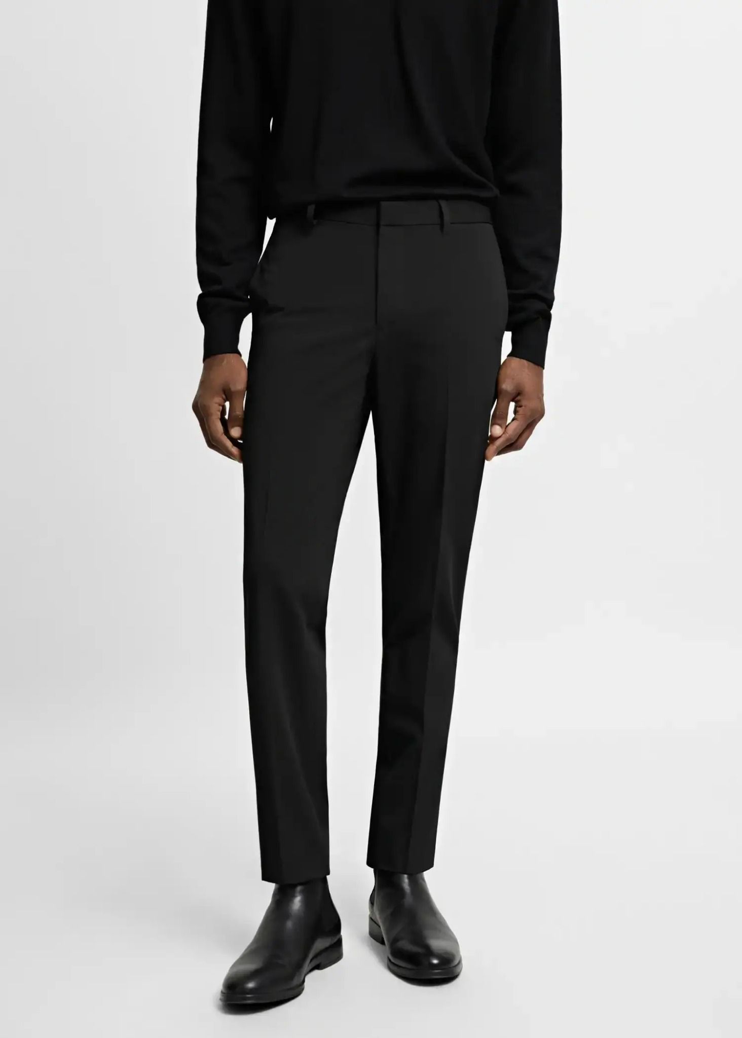 Mango - Quần tây nam Stretch fabric super slim-fit suit trousers