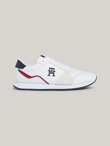 Tommy Hilfiger - Giày nam Leather TH Monogram Serrated Runner Trainers