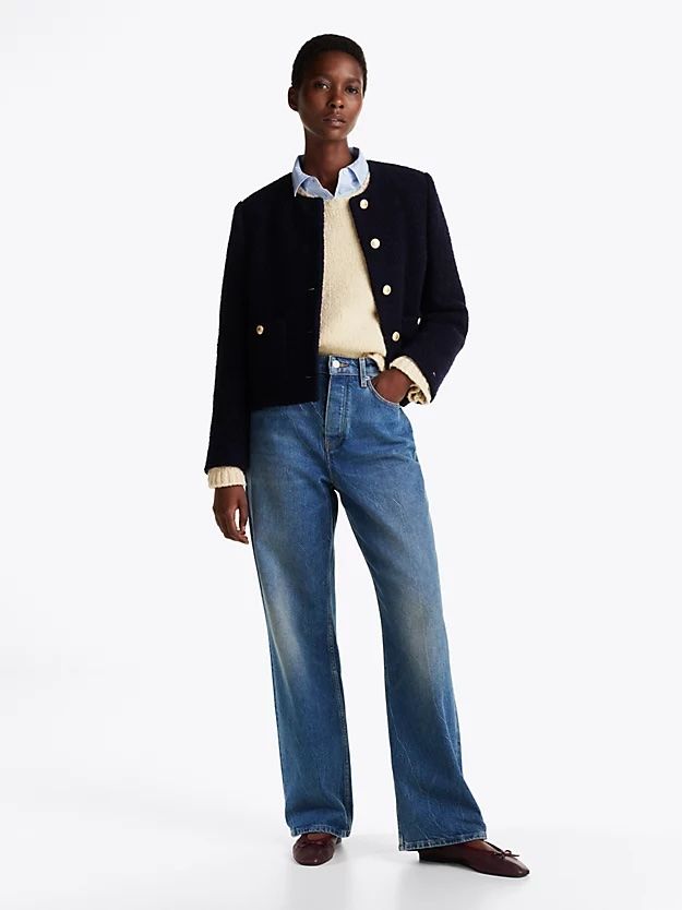 Tommy Hilfiger - Quần jeans ống đứng nữ Mid Rise Straight Leg Jeans