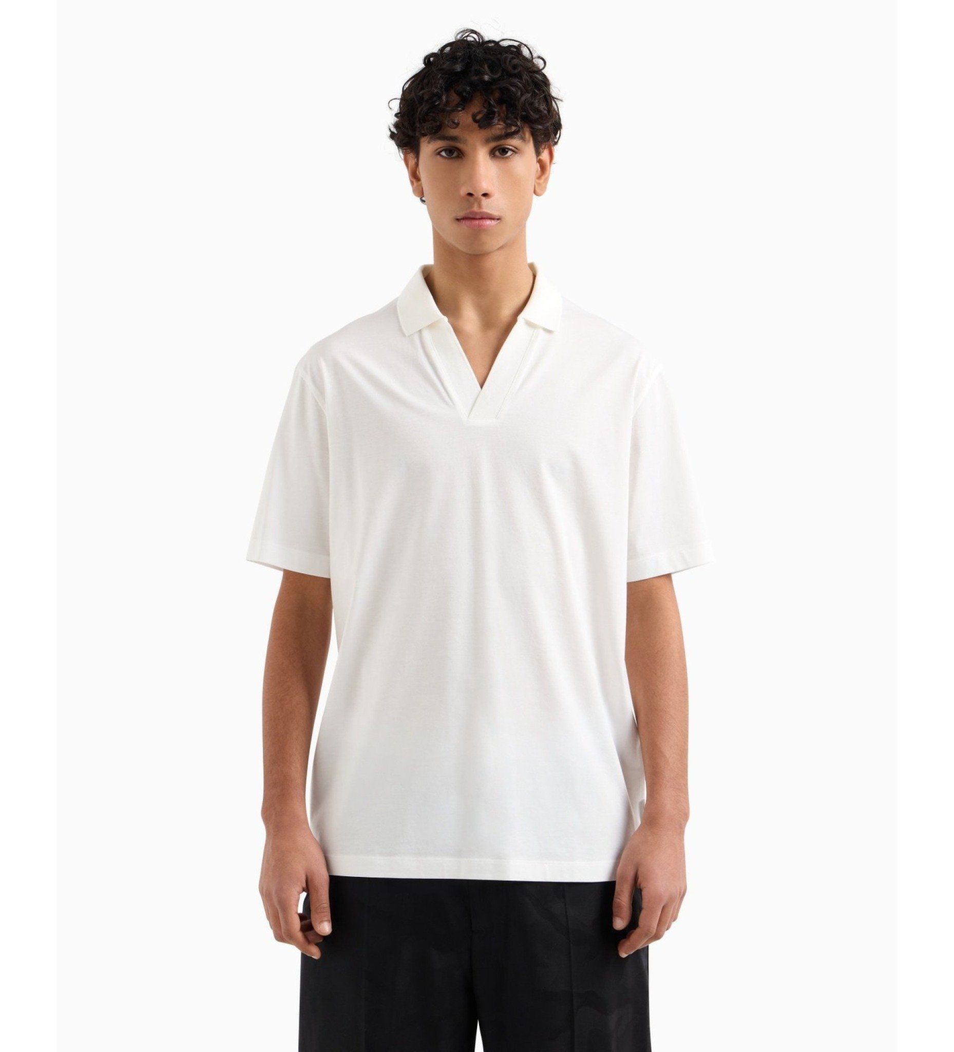 Armani Exchange - Áo thun có cổ nam AX V-Neck Polo Shirt