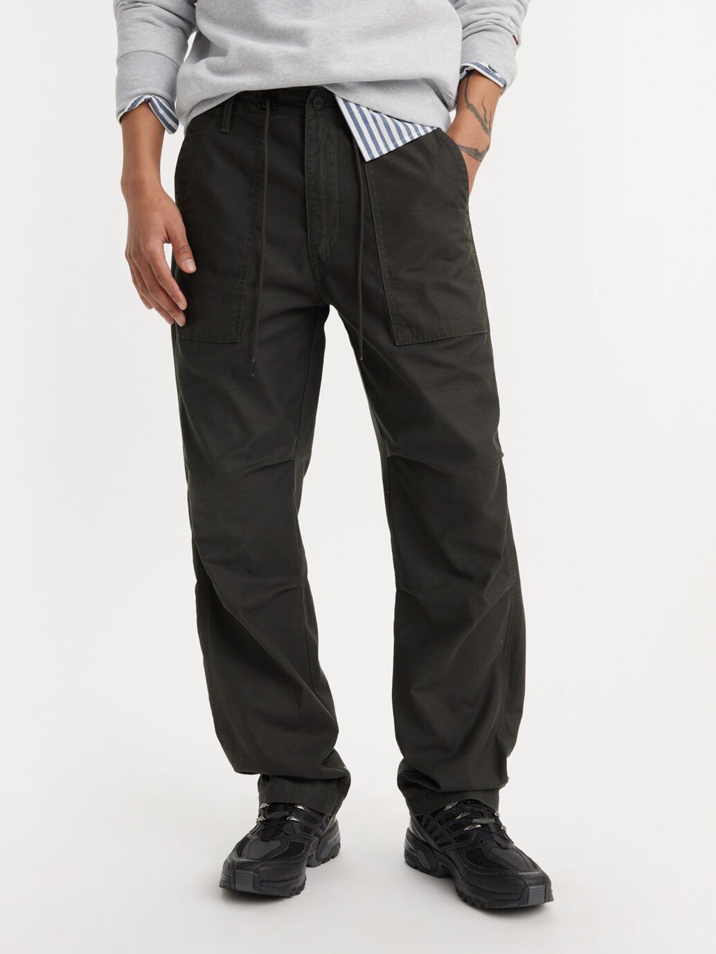 Levi's - Quần khaki dài nam Men's Loose Straight Surplus Pants In Black