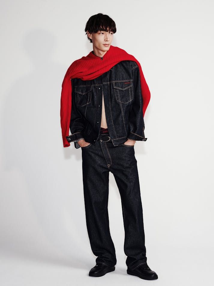 Calvin Klein - Quần jeans dài CK nam 90s Straight Asymmetric Jeans