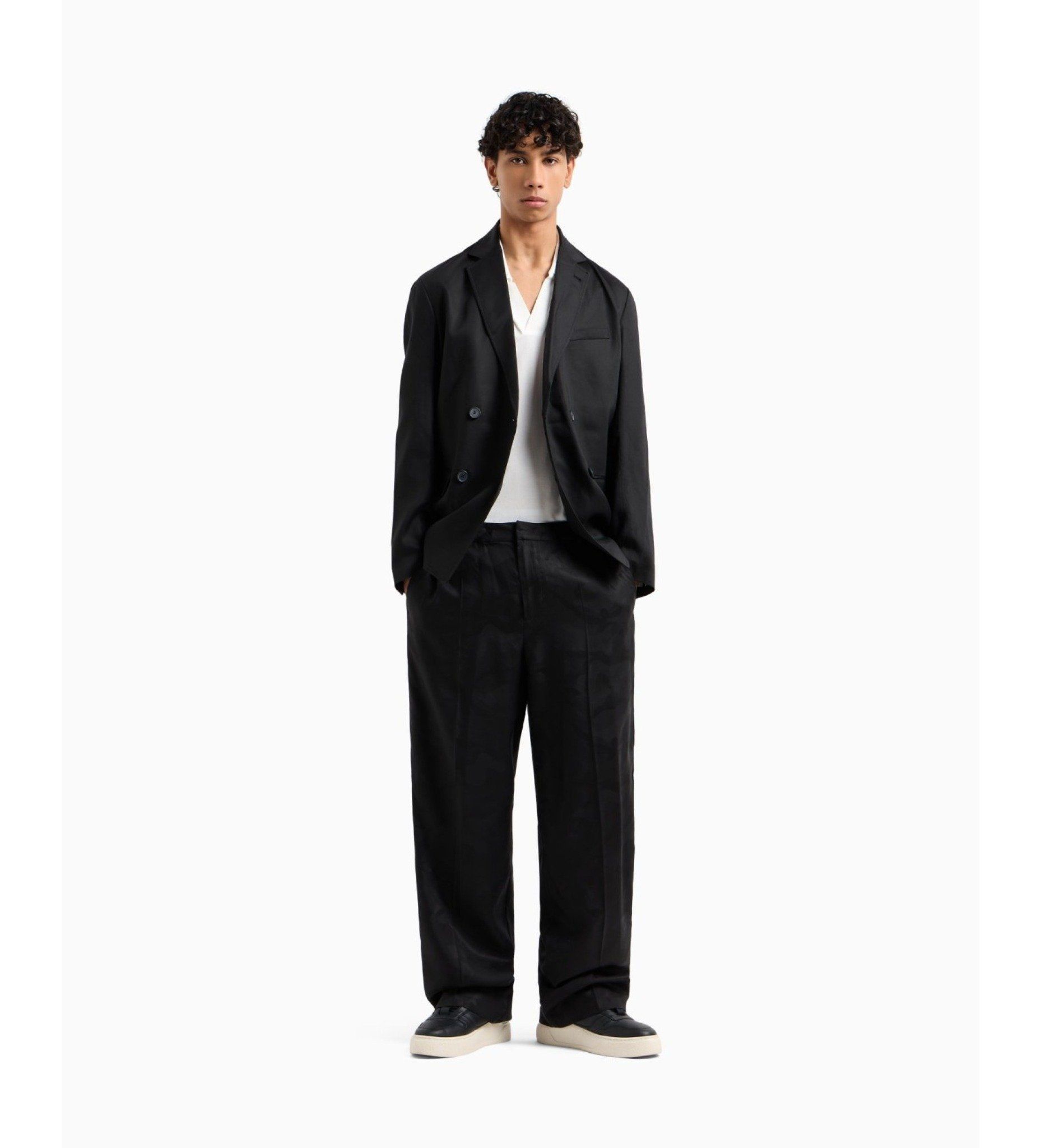 Armani Exchange - Áo thun có cổ nam AX V-Neck Polo Shirt