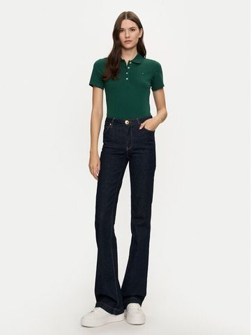 Tommy Hilfiger - Áo polo tay ngắn nữ 1985 Slim Pique Polo