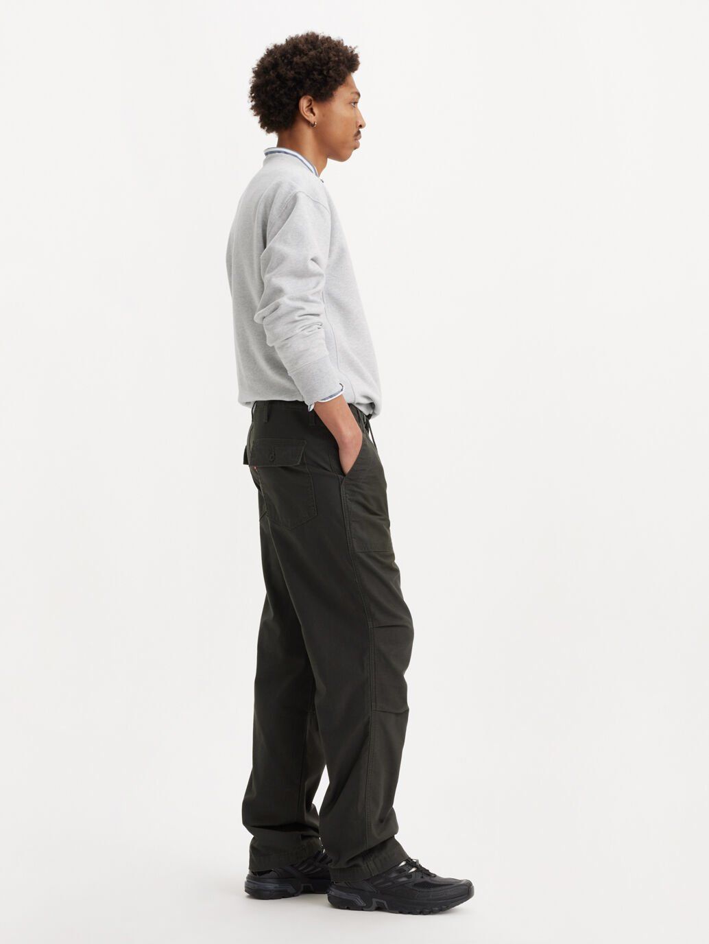 Levi's - Quần khaki dài nam Men's Loose Straight Surplus Pants In Black