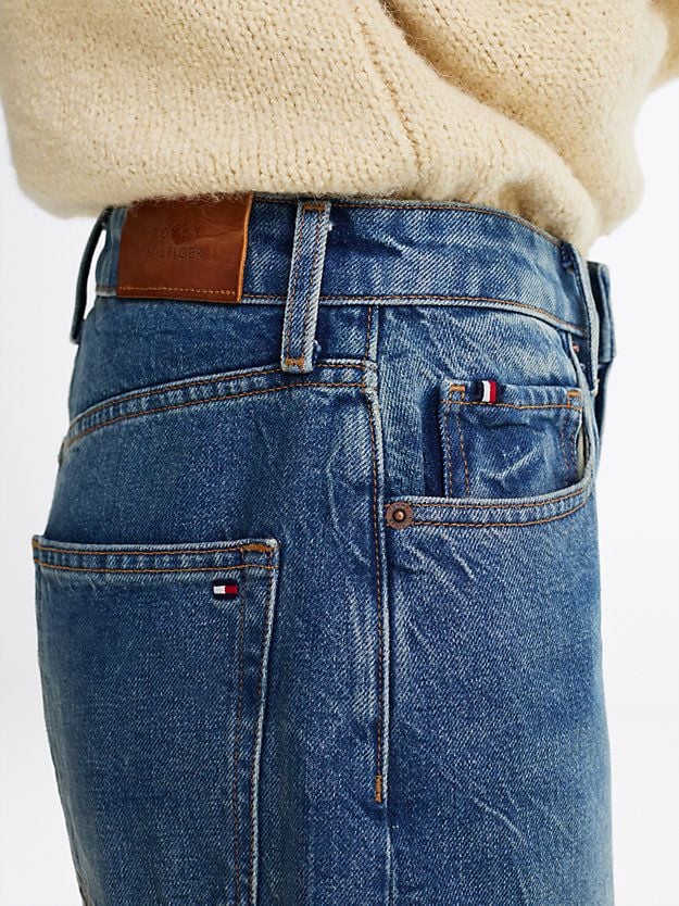 Tommy Hilfiger - Quần jeans ống đứng nữ Mid Rise Straight Leg Jeans