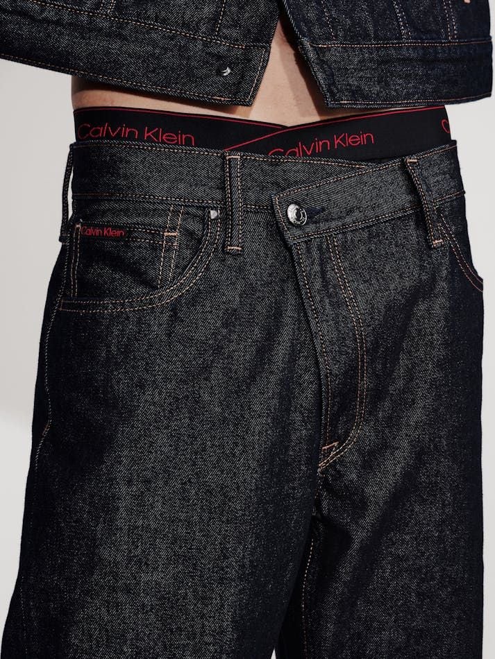 Calvin Klein - Quần jeans dài CK nam 90s Straight Asymmetric Jeans