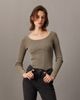 Calvin Klein - Áo len tay dài CK nữ Rib Knit Top