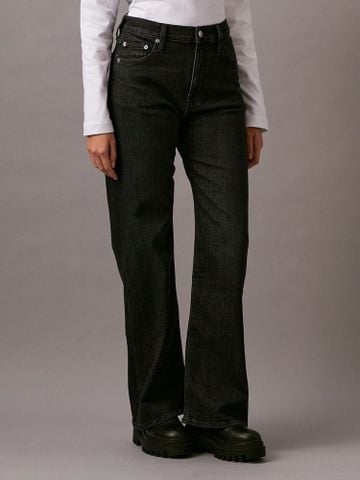 Calvin Klein - Quần jeans ống đứng CK nữ Premium Highrise Wide Leg Jean
