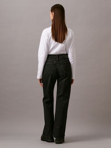 Calvin Klein - Quần jeans ống đứng CK nữ Premium Highrise Wide Leg Jean