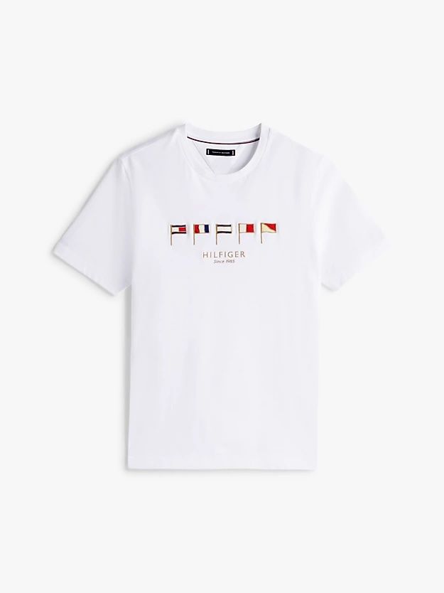 Tommy Hilfiger - Áo thun tay ngắn nam Multi-Flag Embroidery Crew Neck T-Shirt