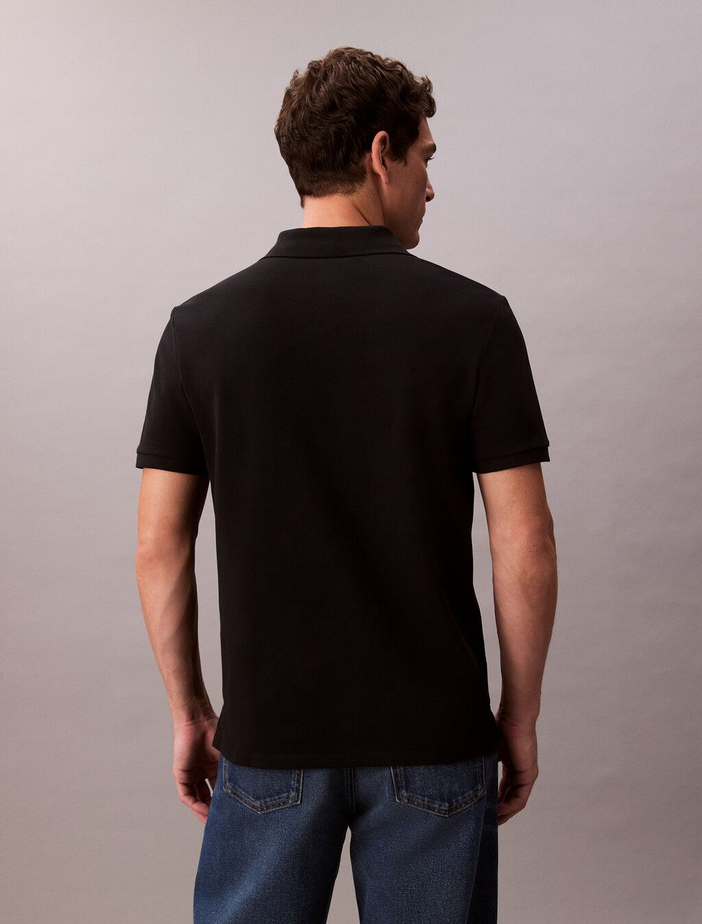 Calvin Klein - Áo polo tay ngắn nam CK Monogram Pique Polo