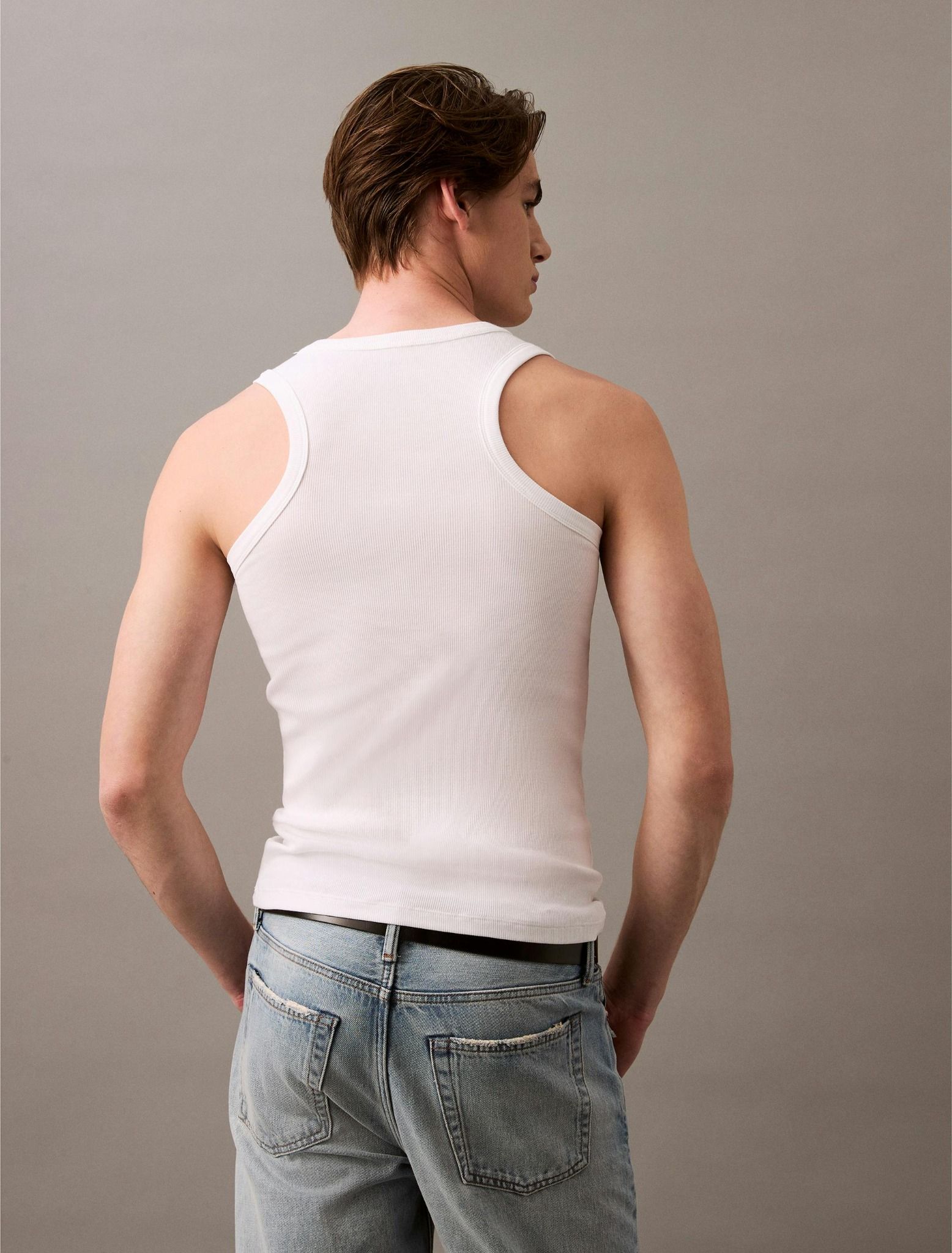Calvin Klein - Áo ba lỗ nam CK Cotton Stretch Lounge Tank Top