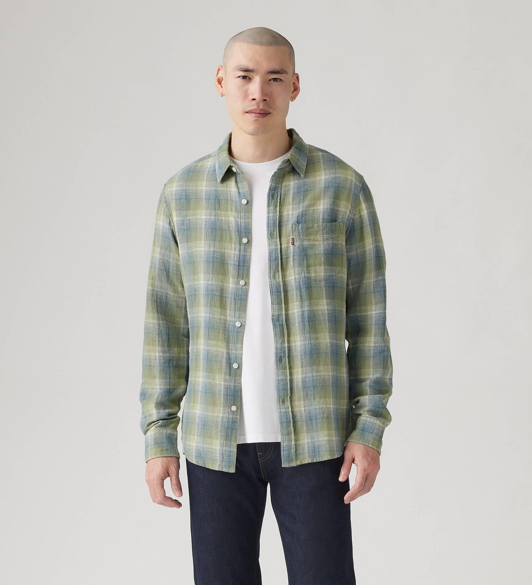 Levi's - Áo sơ mi tay dài nam Sunset Pocket Standard Fit Cotton Linen Shirt