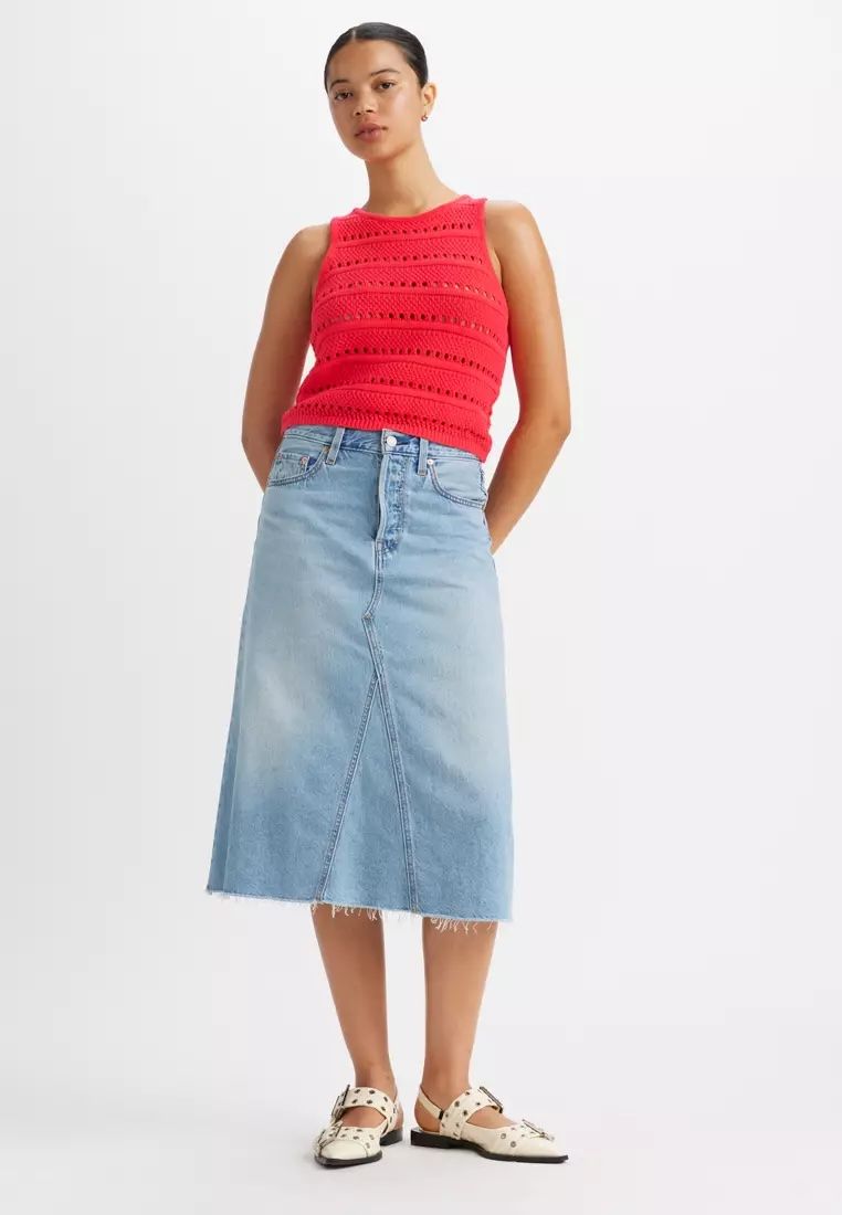 Levi's - Váy jeans nữ Women's High-Rise A-Line Deconstructed Skirt