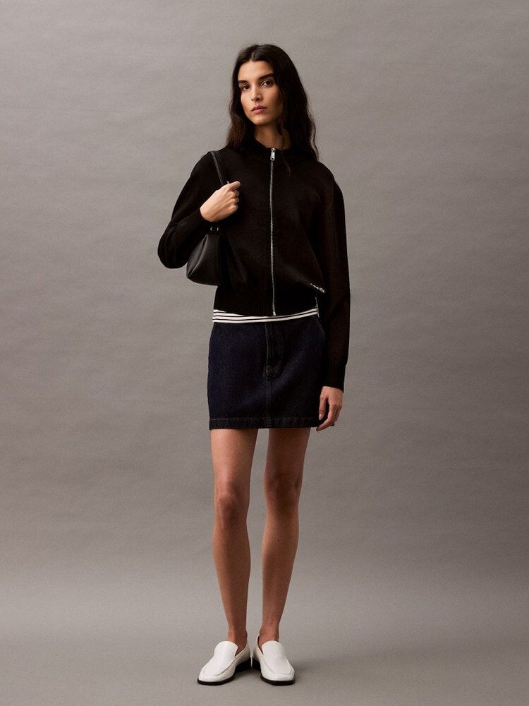 Calvin Klein - Áo khoác ấm CK nữ Half Milano Zip Bomber With Cotton
