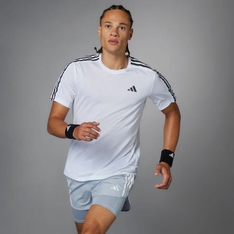 adidas - Áo tay ngắn chạy bộ Nam Own the Run 3-Stripes T-Shirt