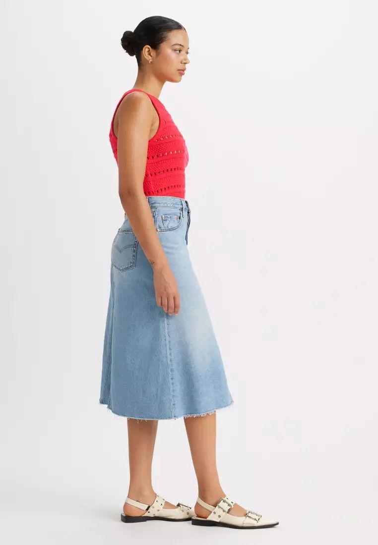 Levi's - Váy jeans nữ Women's High-Rise A-Line Deconstructed Skirt