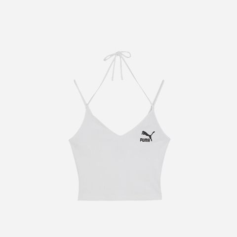 Puma - Áo thun ba lỗ nữ Classics Ribbed Crop Lifestyle