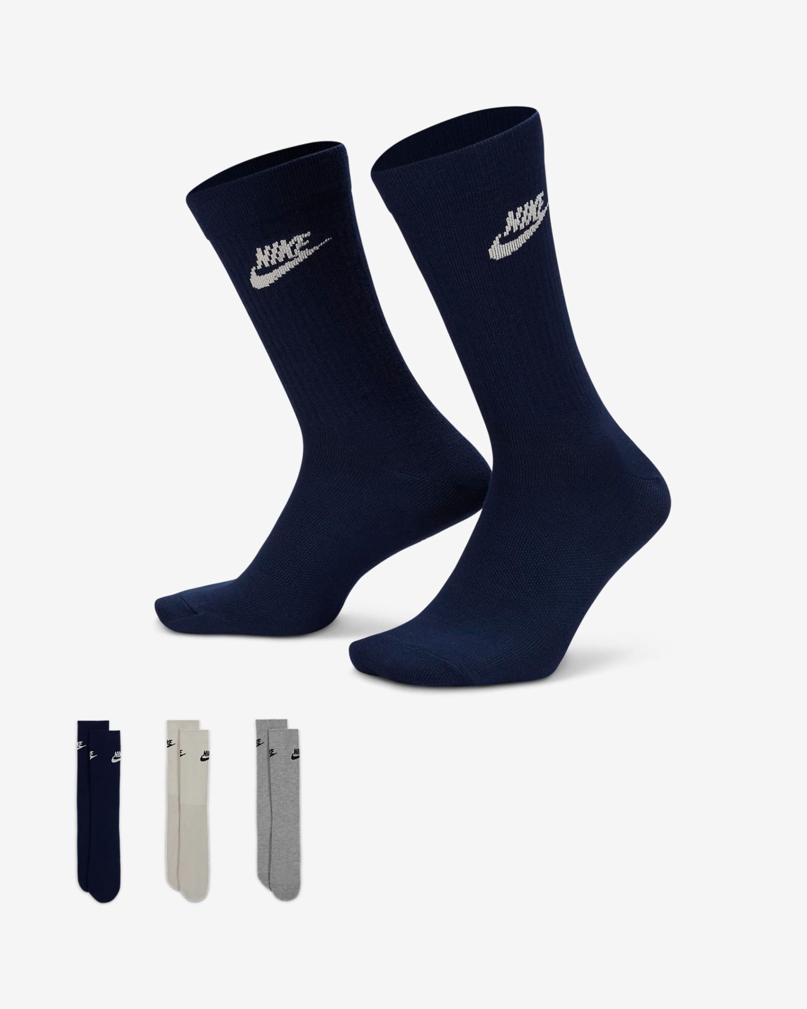 Nike - Bộ 3 đôi Vớ thể thao Nam Nữ Everyday Essential Crew Socks (3 Pairs)