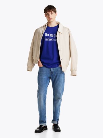 Tommy Hilfiger - Áo thun tay ngắn nam Embroidered Hilfiger Flags T-Shirt
