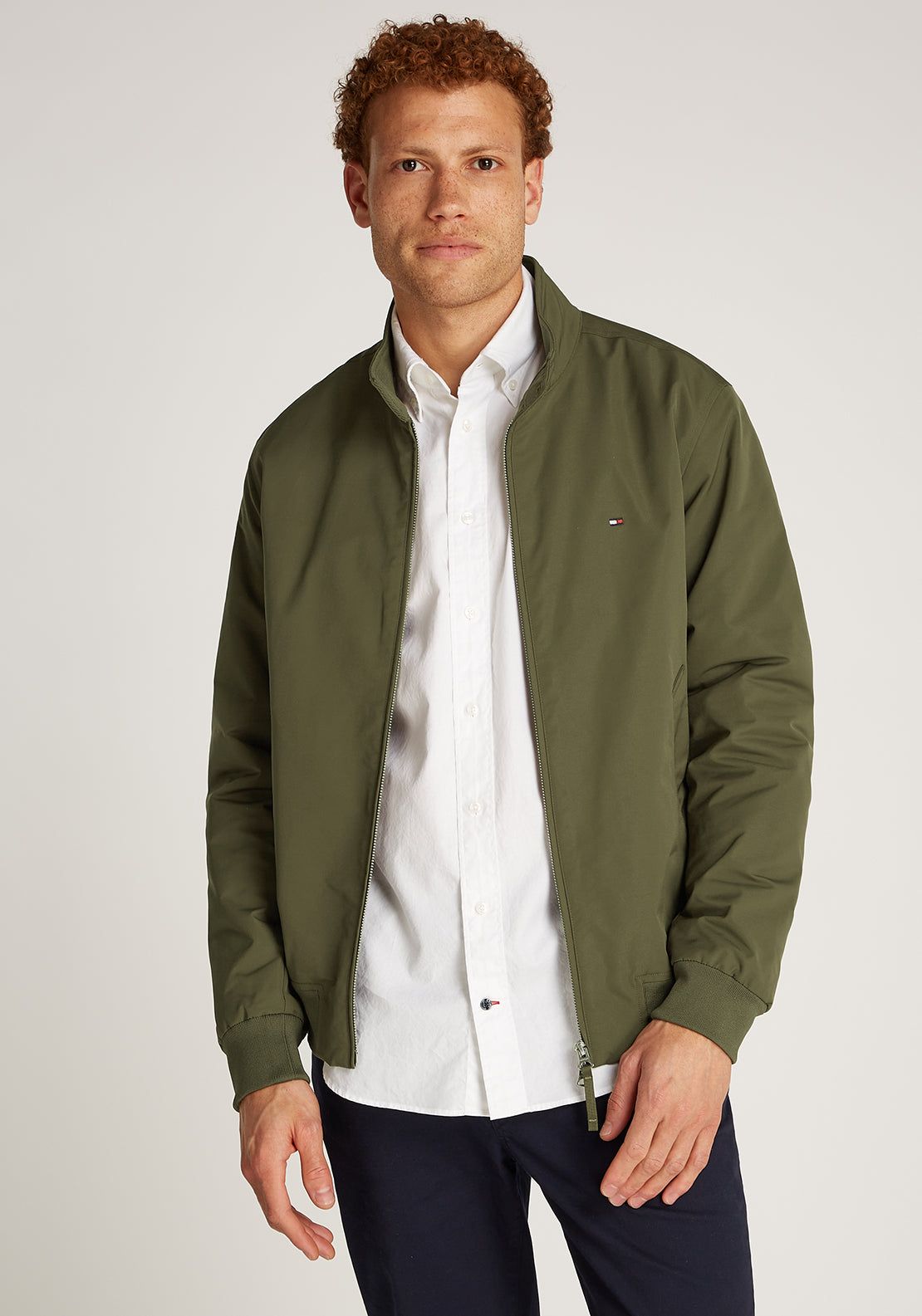 Tommy Hilfiger - Áo khoác tay dài nam Harrington Army Green Jacket