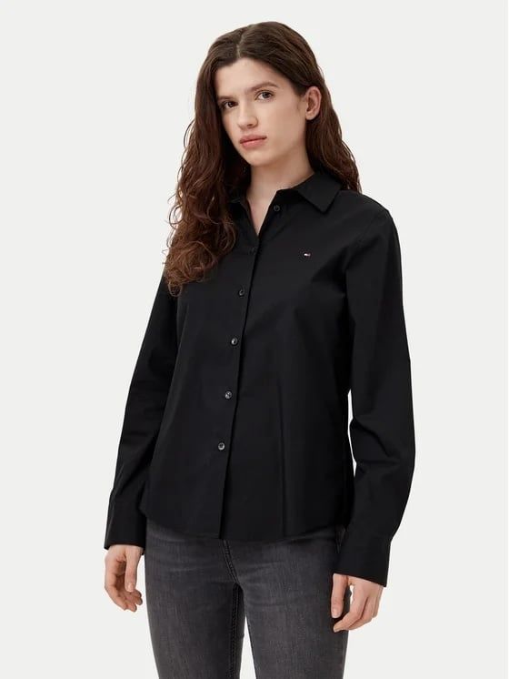 Tommy Hilfiger - Áo sơ mi tay dài nữ Essential Poplin Regular Shirt