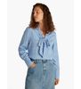 Tommy Hilfiger - Áo thời trang tay dài nữ Fluid Viscose Bow Long BLOUSE