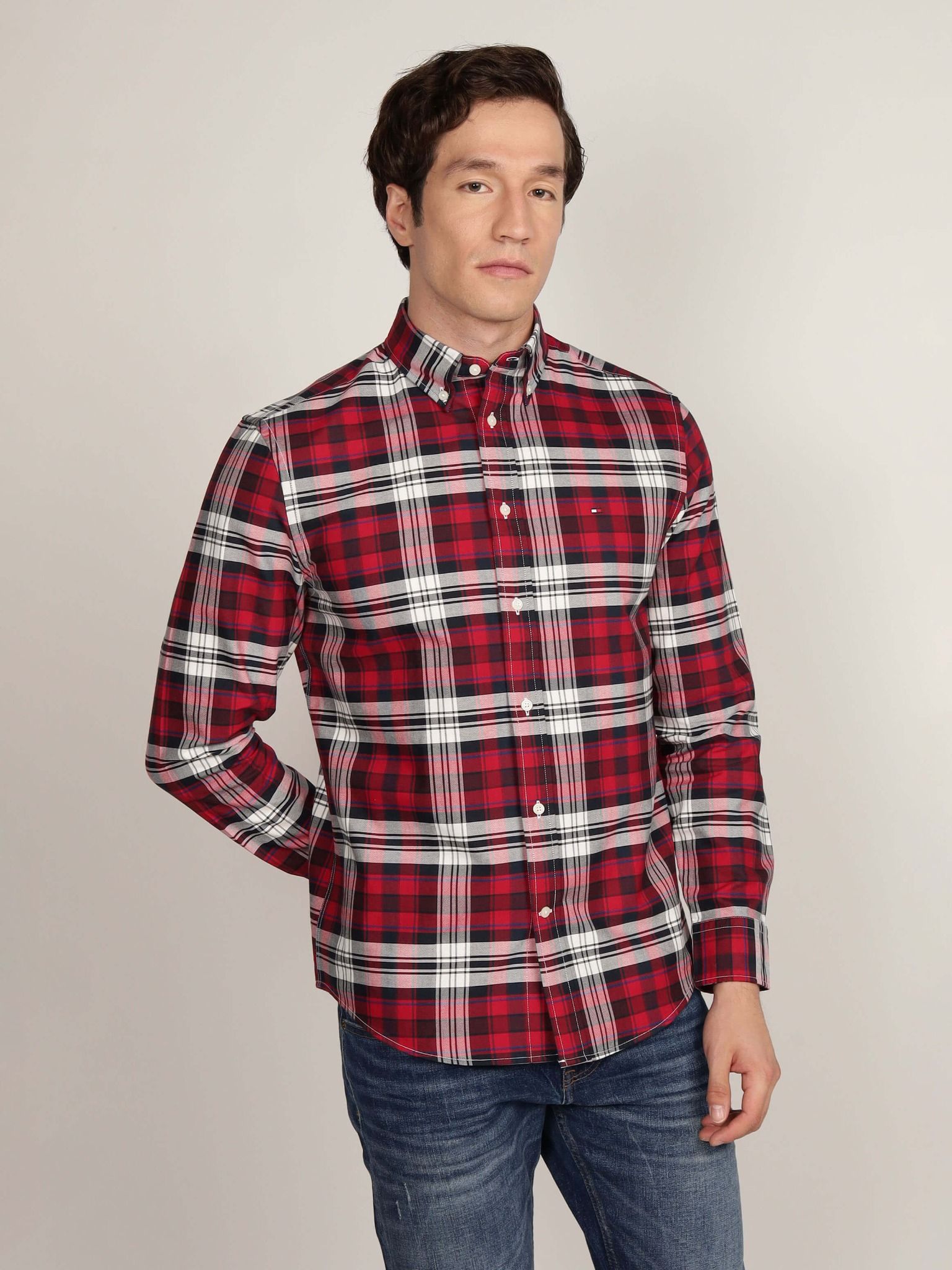 Tommy Hilfiger - Áo sơ mi tay dài nam Oxford Heritage Plaid Regular Shirt