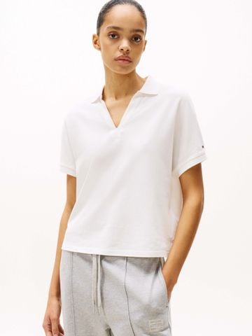 Tommy Hilfiger - Áo polo tay ngắn nữ Women's Lyocell Open Polo
