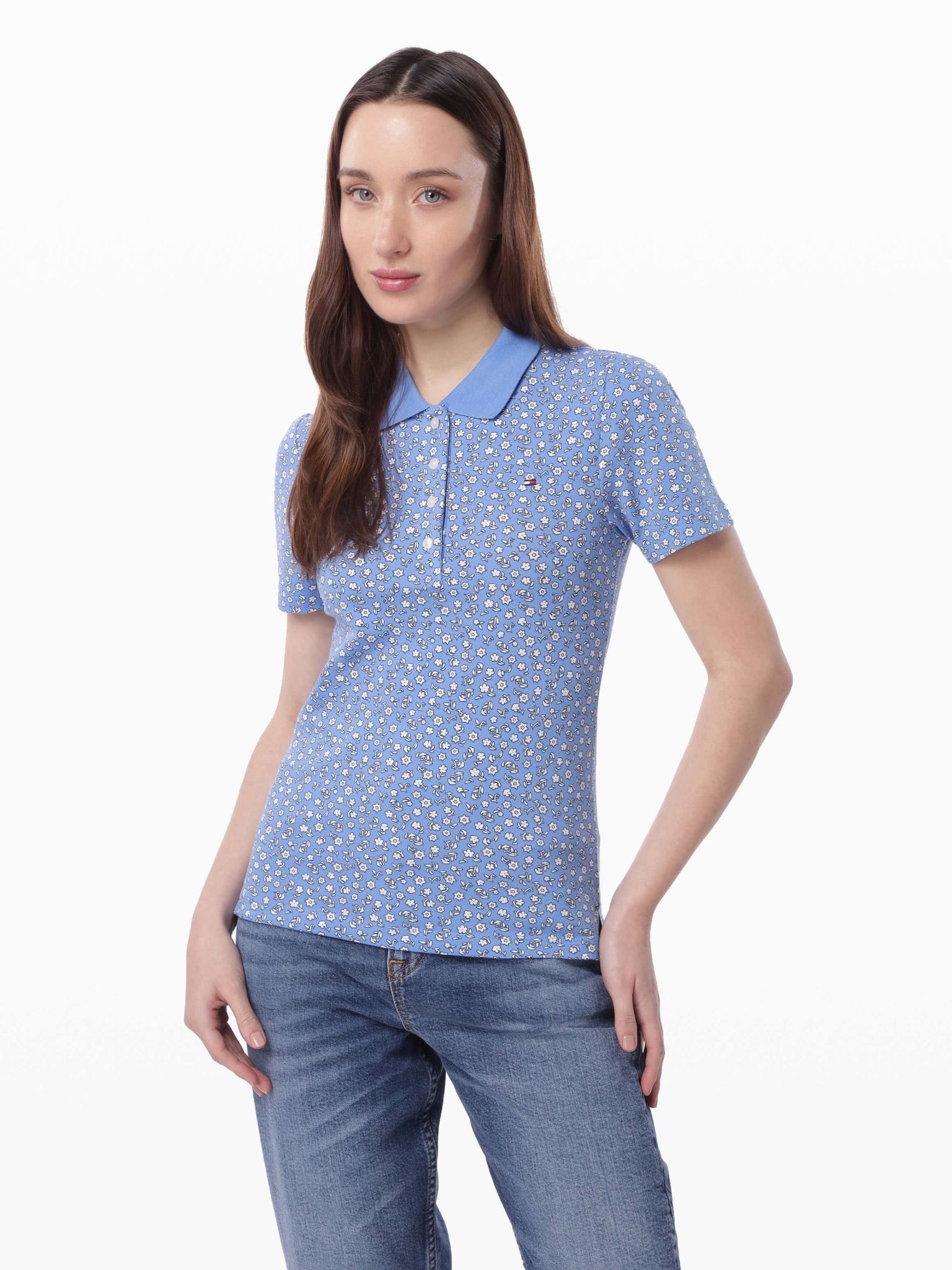 Tommy Hilfiger - Áo polo tay ngắn nữ Heritage Slim Pique Polo