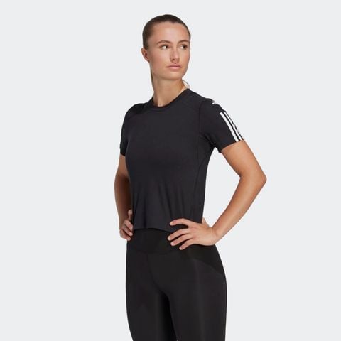 adidas - Áo tay ngắn Nữ Train Essentials Cotton 3-Stripes Crop Tee