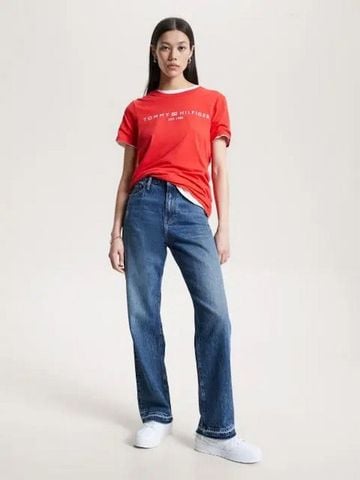Tommy Hilfiger - Áo thun tay ngắn nữ Regular Corp Logo Tê - 3
