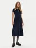 Tommy Hilfiger - Đầm polo tay ngắn nữ Women's Navy Blue Gold Btn Mix Polo Dress