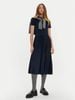 Tommy Hilfiger - Đầm polo tay ngắn nữ Women's Navy Blue Gold Btn Mix Polo Dress