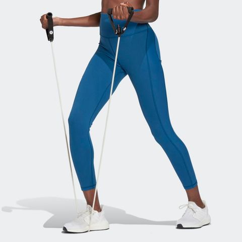 adidas - Quần tập ống ôm Nữ Yoga Studio Luxe Wind Super-High-Waisted Rib Leggings