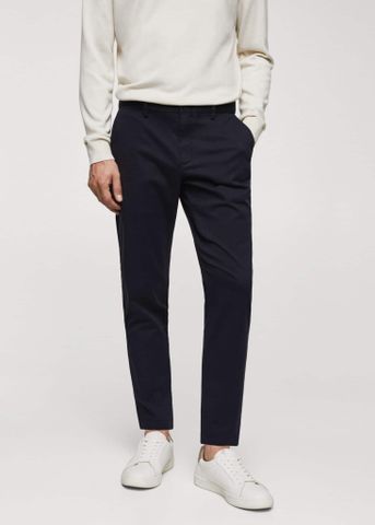 Mango - Quần dài nam Cotton tapered crop pants