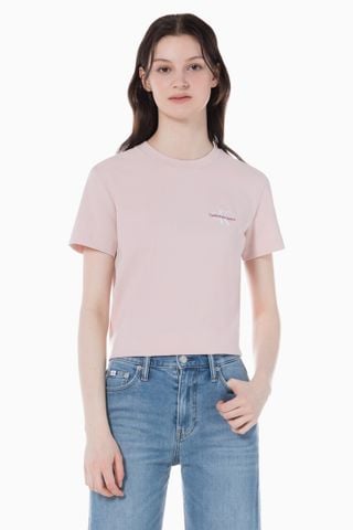 Calvin Klein - Áo thun tay ngắn nữ Premium Logo Relax Tee