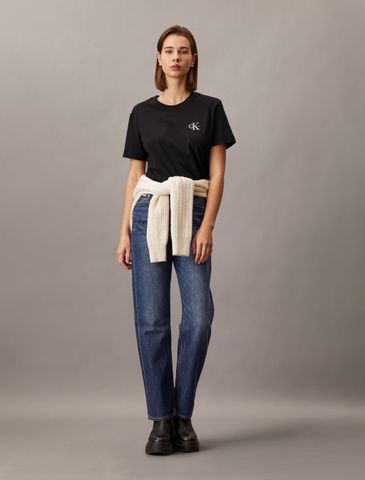 Calvin Klein - Áo thun thời trang CK nữ Core Essentials Monogram Embroidery Tee