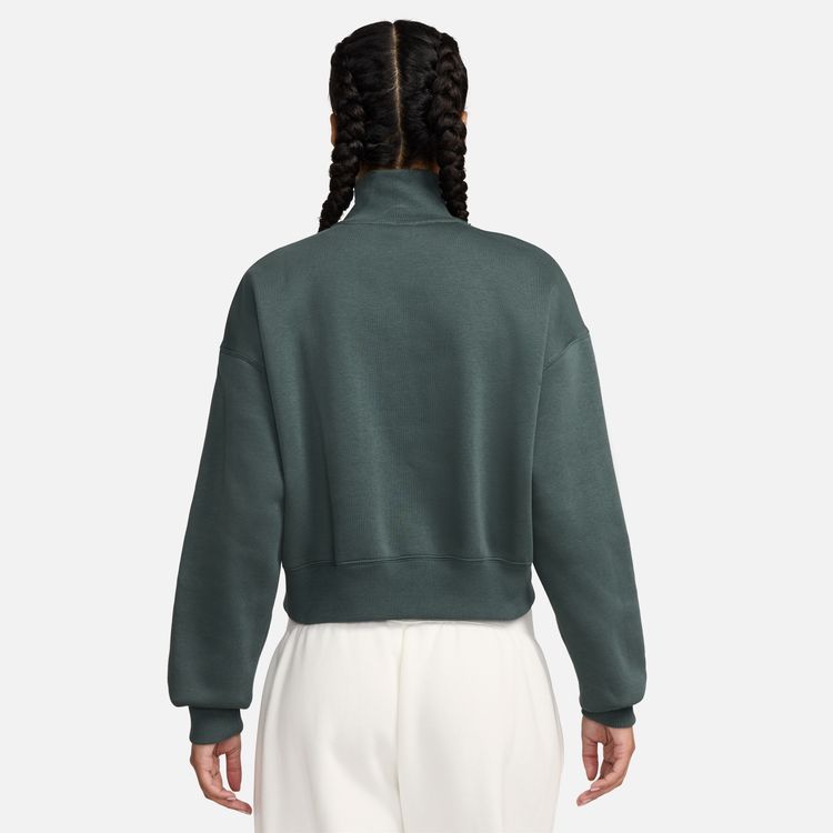 Nike - Áo ấm tay dài thể thao Nữ Phoenix Fleece Women's Oversized 1/2-Zip Crop Sweatshirt