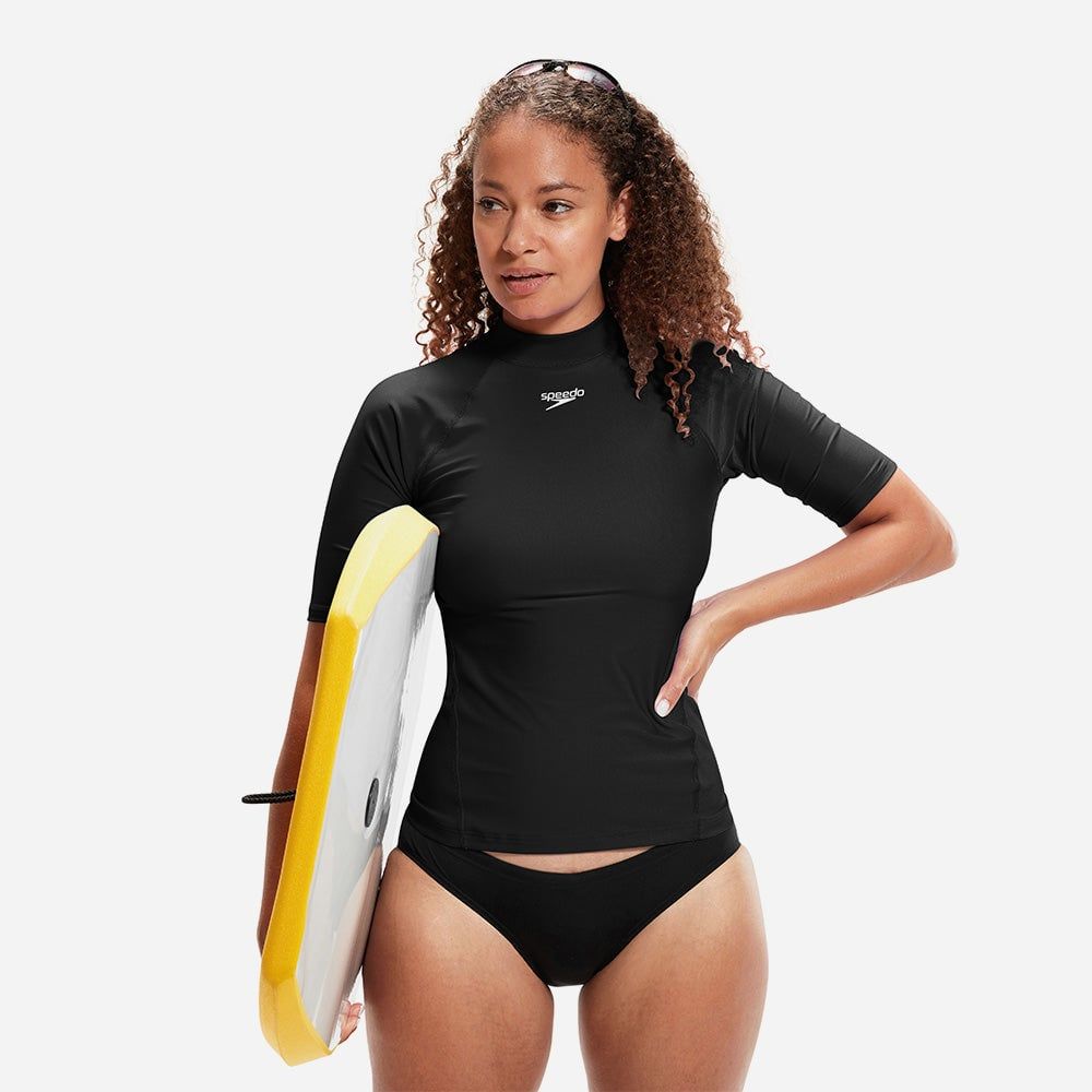 Speedo - Áo bơi tay ngắn chống nắng nữ Speedo Essential Sun Protection