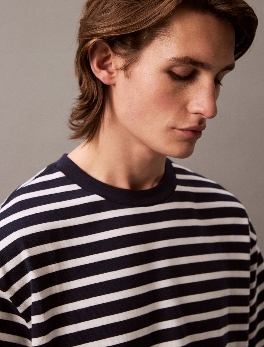 Calvin Klein - Áo phông tay ngắn nam CK Bold Stripe Heavyweight Cotton Tee