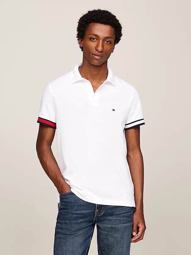 Tommy Hilfiger - Áo polo tay ngắn nam Hilfiger Flag Slim Fit Polo