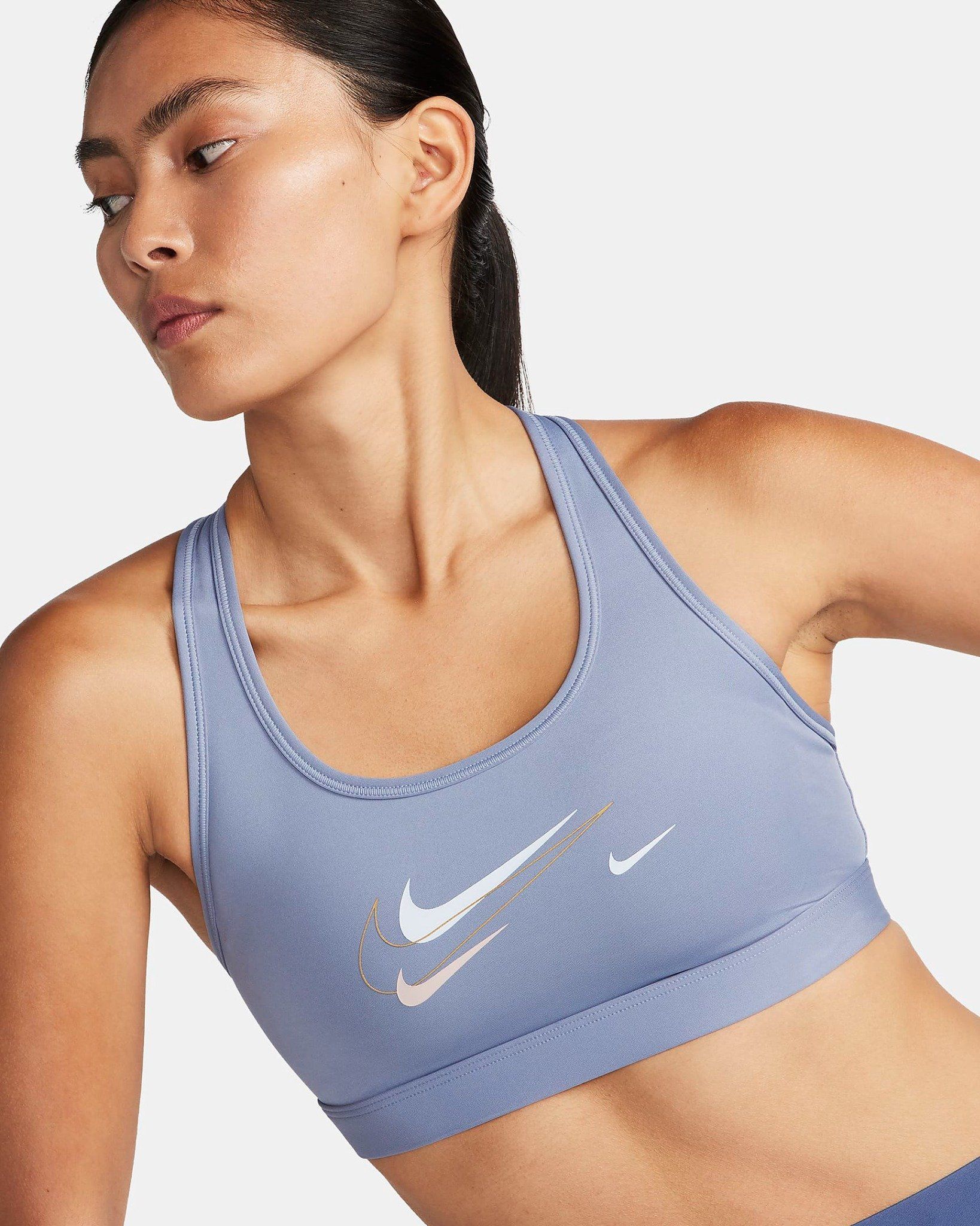 Nike - Áo ngực nữ hỗ trợ cường độ vừa Swoosh Women's Medium-Support Padded Sports Bra