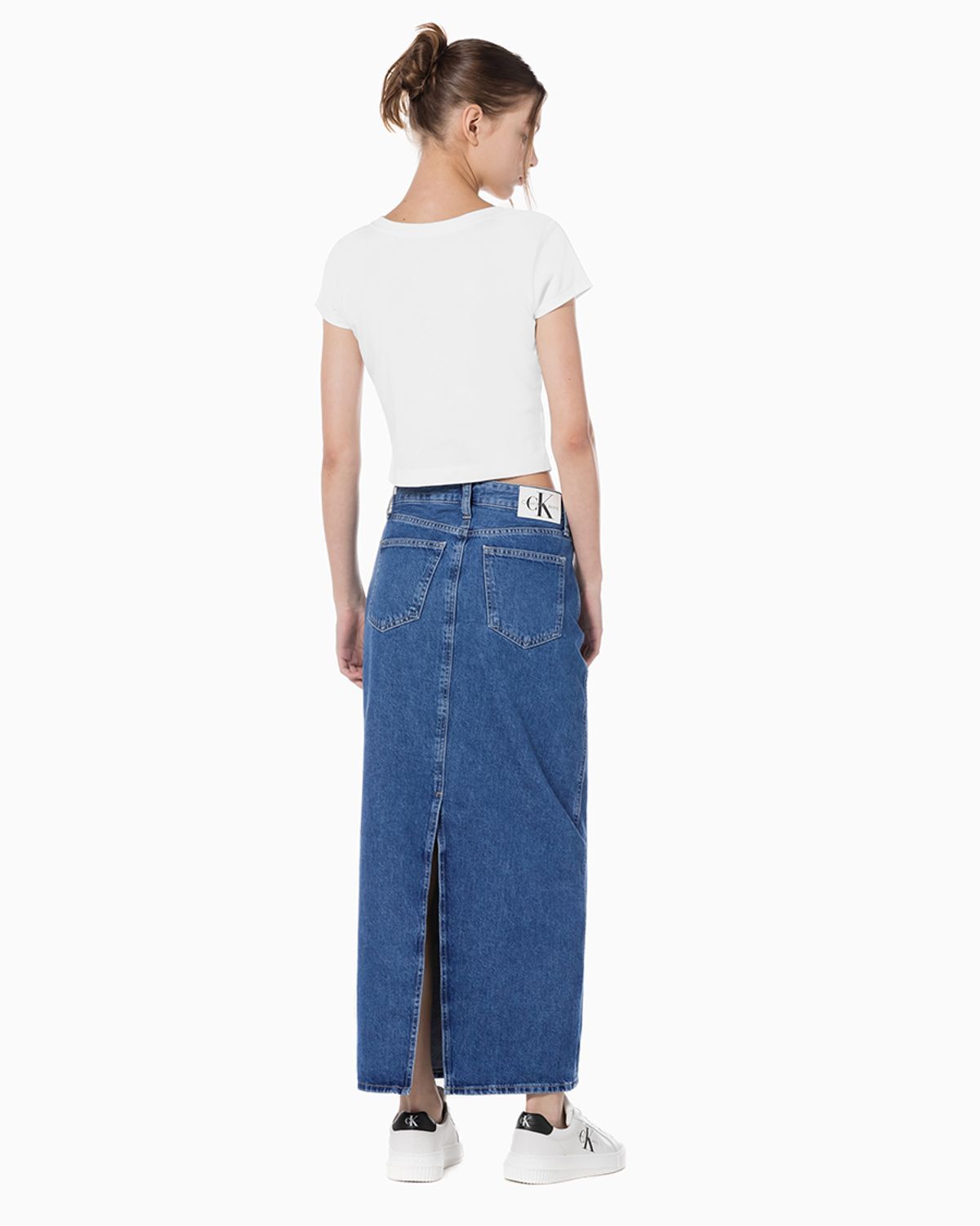 Calvin Klein - Váy jeans CK nữ Trouser Pocket Maxi Skirt