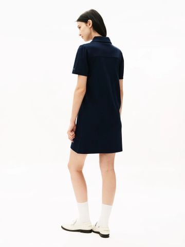 Tommy Hilfiger - Đầm polo nữ Slim Gold Button Polo Dress