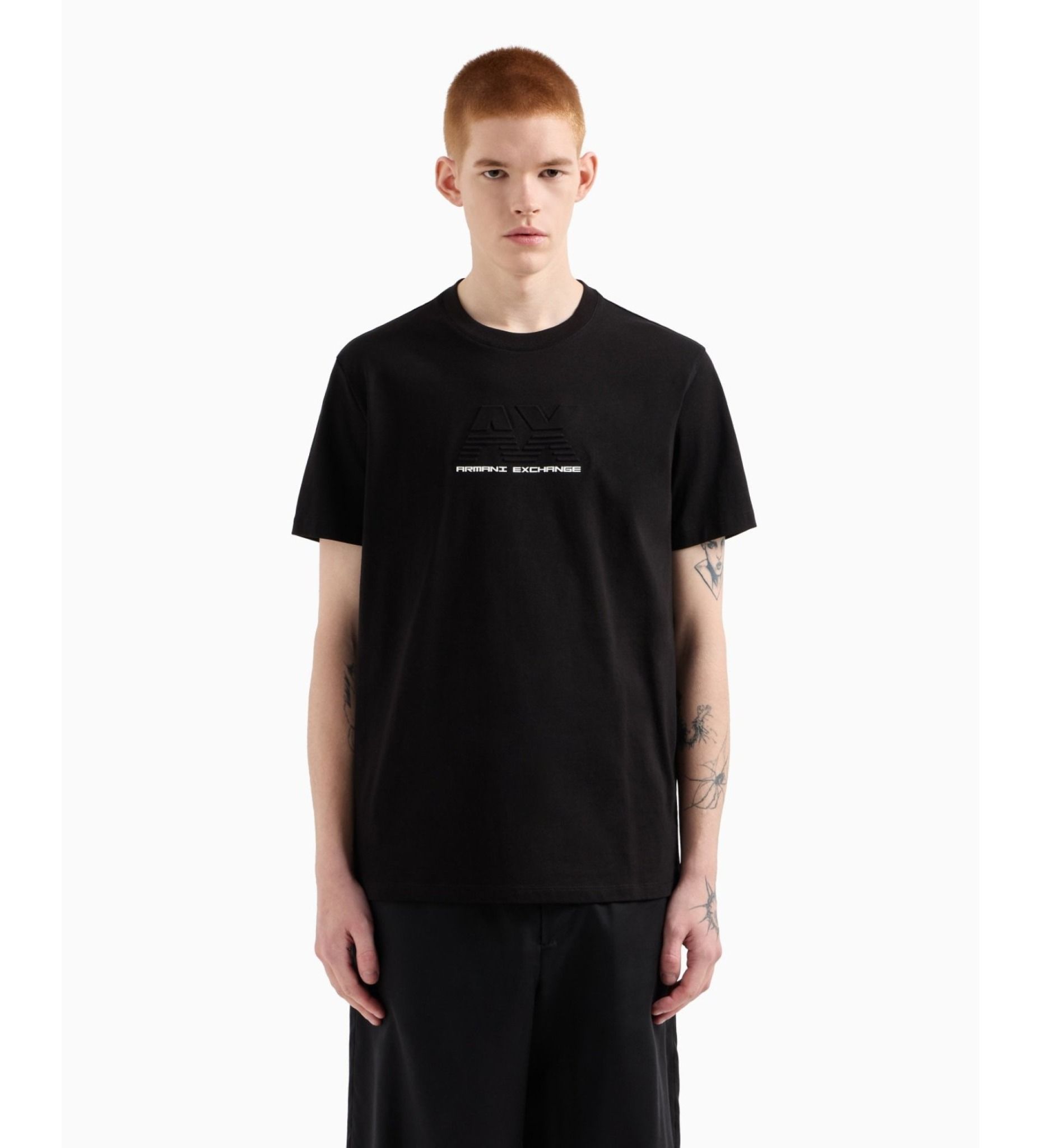 Armani Exchange - Áo thun thời trang nam Ax T-shirt Regular black