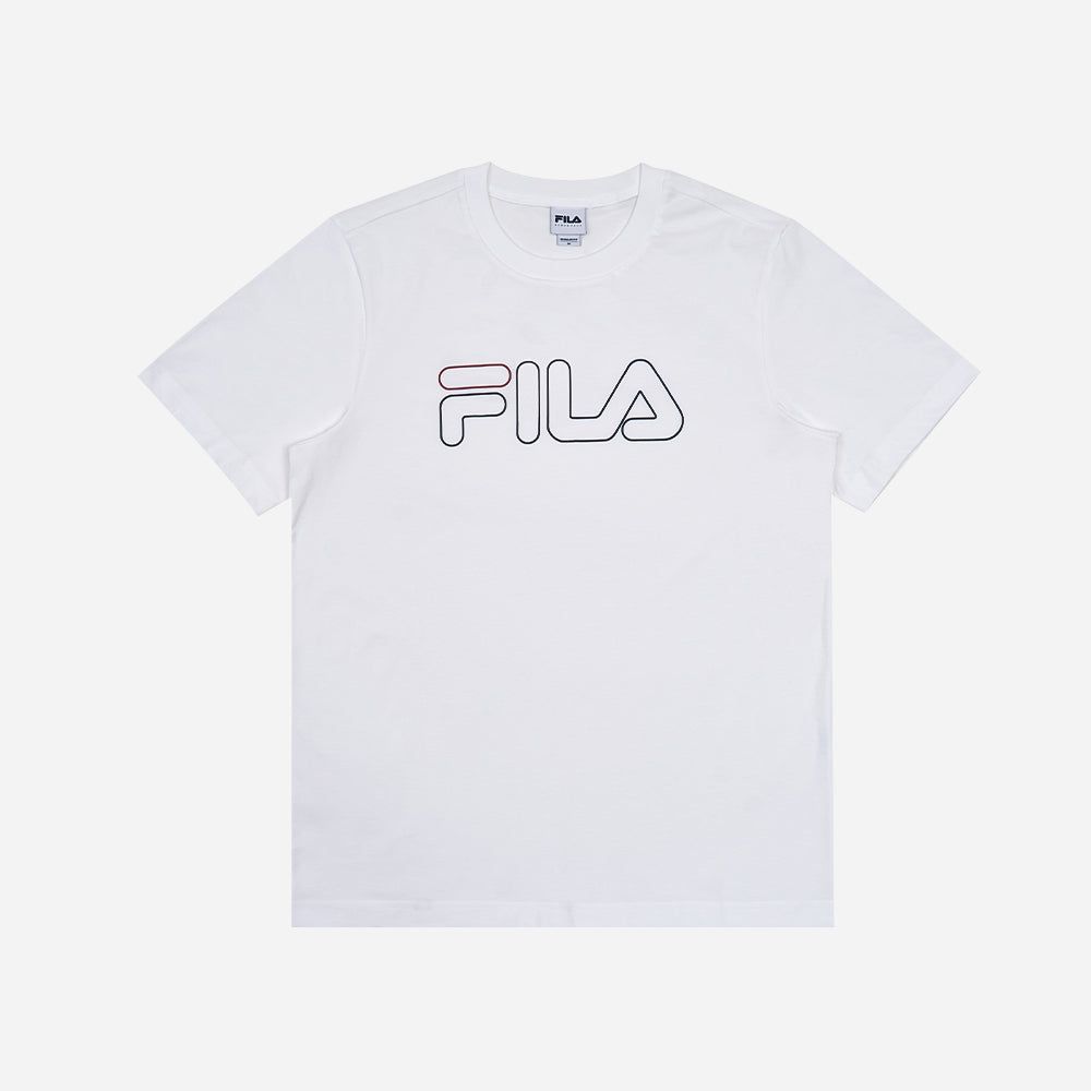 Fila - Áo thun nam nữ Uni Life Regular Fit 3D Logo Lifestyle