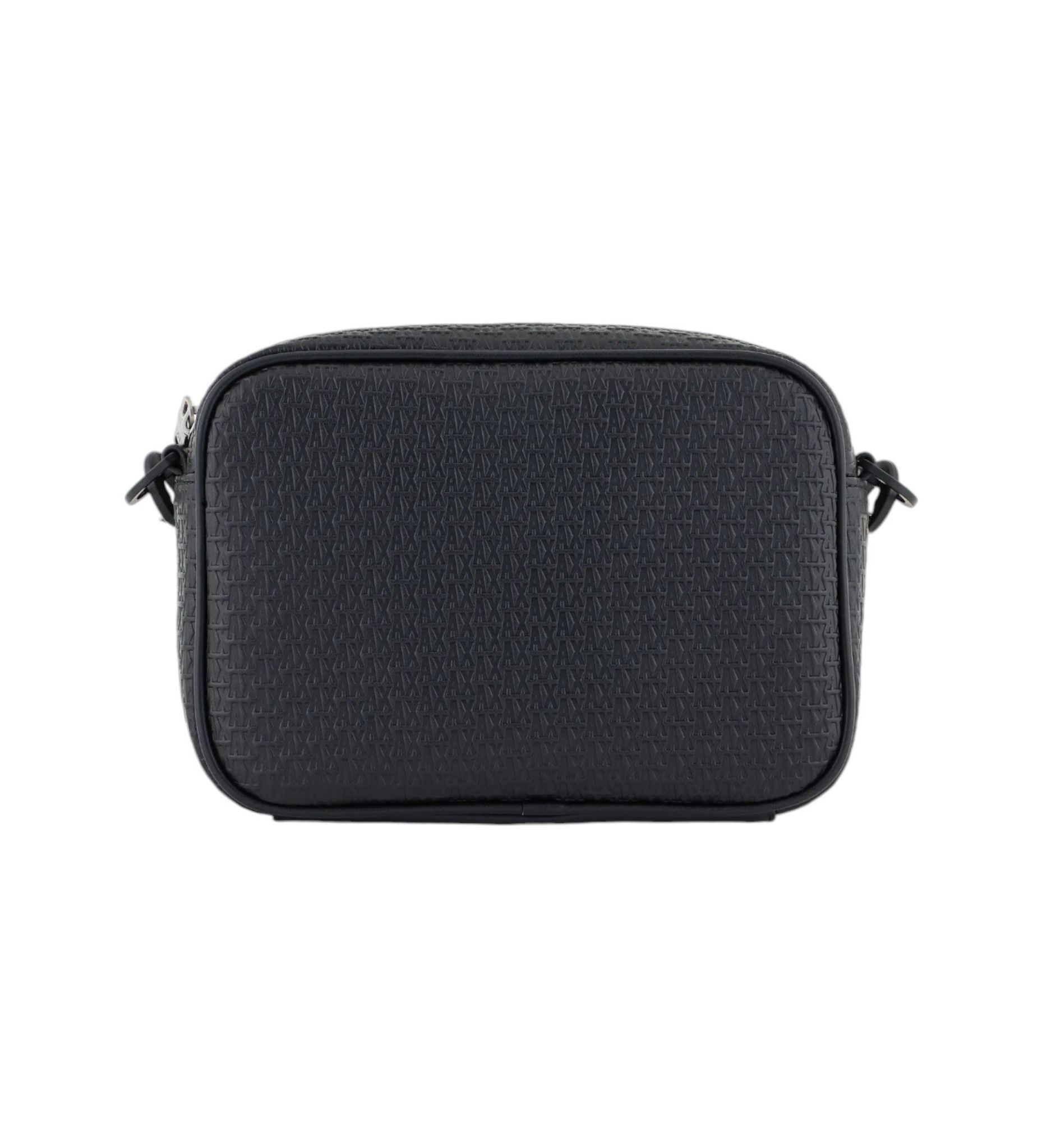Armani Exchange - Túi đeo chéo nam Shoulder bag with all-over monogrammed logo Black