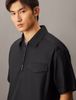 Calvin Klein - Áo sơ mi tay ngắn CK nam Zip Up Poplin Shirt